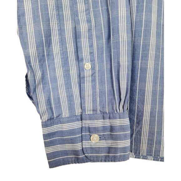 The Men's Store Classic-Fit Cotton Button-Down Light Blue Stripe Small NWT - Picture 4 of 4